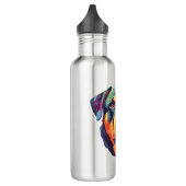 Bouteille D'eau Tête colorée Rottweiler (Gauche)