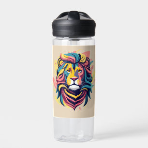 Bouteille D'eau Tête de lion Abstraite