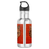 Bouteille D'eau Tête de loup sur le rouge (Dos)