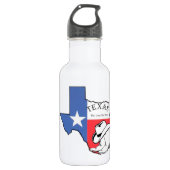 Bouteille D'eau Texas State Map avec Star, Boots, Casquette (Devant)