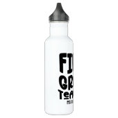 Bouteille D'eau Texte noir de l'enseignant de cinquième année (Gauche)