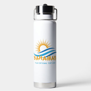 Bouteille D'eau Texte personnalisé Bahamas
