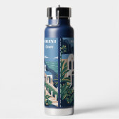 Bouteille D'eau Texte personnalisé Santorin Grèce (Évier)