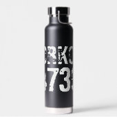 Bouteille D'eau Texte usé et rayé Workout 247365 blanc (Gauche)