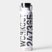 Bouteille D'eau Texte usé et rayé Workout 247365 bleu (Avant)