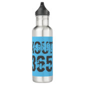 Bouteille D'eau Texte usé et rayé Workout 247365 bleu (Droite)