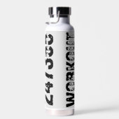 Bouteille D'eau Texte usé et rayé Workout 247365 noir (Plage)