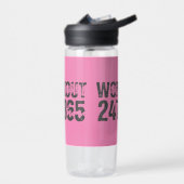 Bouteille D'eau Texte usé et rayé Workout 247365 rose (Gauche)