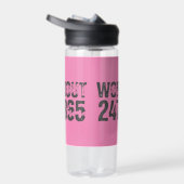 Bouteille D'eau Texte usé et rayé Workout 247365 rose (Droite)