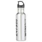 Bouteille D'eau Texte usé et rayé Workout 247365 rose (Dos)