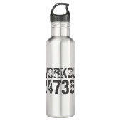 Bouteille D'eau Texte usé et rayé Workout 247365 rose (Devant)