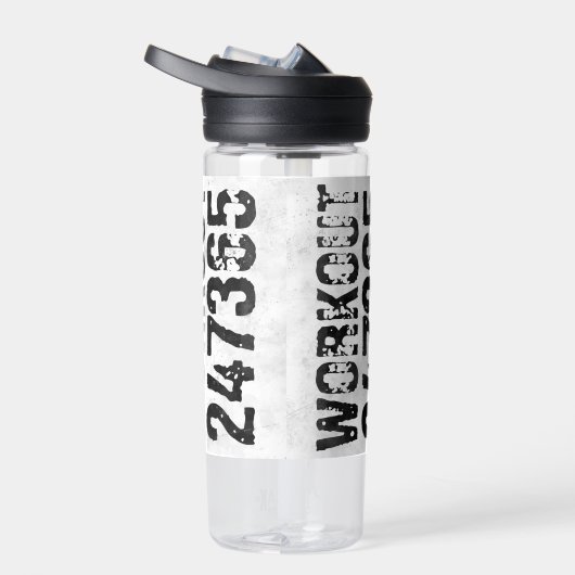 Bouteille D'eau Texte usé et rayé Workout 247365 rustique (Droite)
