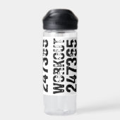 Bouteille D'eau Texte usé et rayé Workout 247365 rustique (Arrière)
