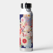 Bouteille D'eau Textile de KIMONO japonais, Fleur (Gym)