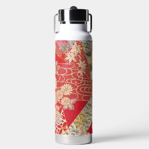 Bouteille D'eau Textile de KIMONO japonais, motif floral