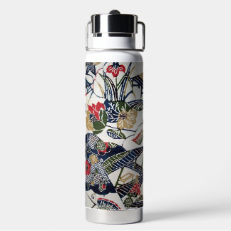 Bouteille D'eau Textile de Kimono Japonais Vintage (Bingata)
