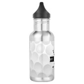Bouteille D'eau Texture de balle de golf et monogramme initial de (Gauche)