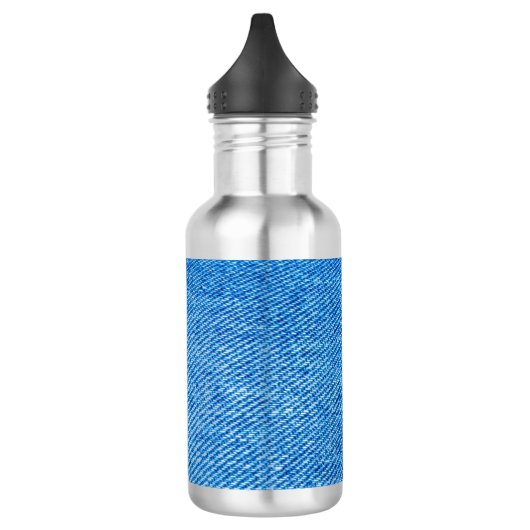 Bouteille D'eau Texture de Denim bleu (Gauche)