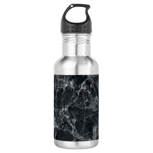 Bouteille D'eau Texture noire (Devant)