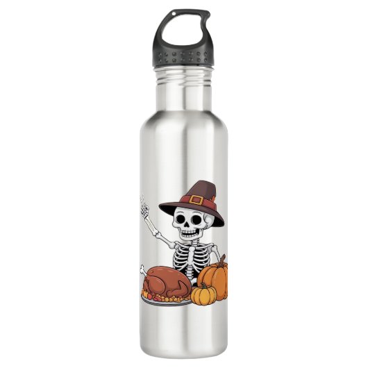 Bouteille D'eau Thanksgiving X-ray Skeleton Funny Rock Hand Fall L (Devant)