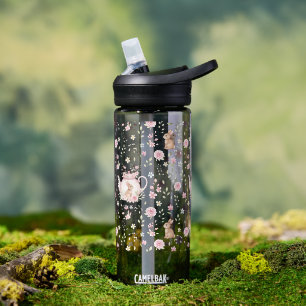 Bouteille D'eau Théière Lapin Fantaisiste Floral Printemps 
