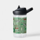 Bouteille D'eau Thème de golf de Golfer moderne Nom personnalisé (Gauche)