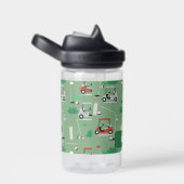 Bouteille D'eau Thème de golf de Golfer moderne Nom personnalisé (Arrière Complet)