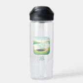 Bouteille D'eau Thème de golf Monogramme Par-Tee (Arrière)