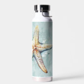 Bouteille D'eau Thème de mariage de plage isolé  (Gauche)