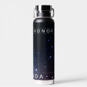 Bouteille D'eau Thème de mariage galaxie mignonne Nuit étoilée Dem (Arrière)