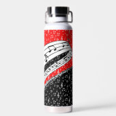 Bouteille D'eau Thème de musique rouge et noire (Arrière)