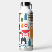 Bouteille d'eau thème l'essentiel du camping (Avant)