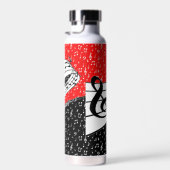 Bouteille D'eau Thème musical rouge et noir (Plage)