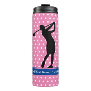 Bouteille d'eau thermale à pois rose de Golfer
