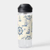 Bouteille D'eau Thermos en plastique nautique avec Ancre et Helm D (Arrière)
