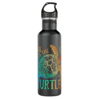 Bouteille D'eau Tie Dye Tortue de mer, sauver les tortues, femmes 