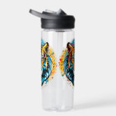 Bouteille D'eau Tiger Head Rainbow colors paint stains (Droite)