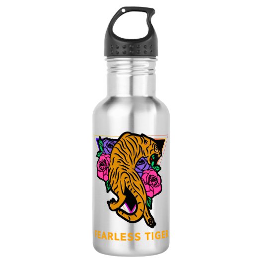 Bouteille D'eau Tigre sans peur (Devant)