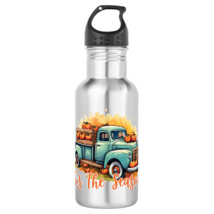 Bouteille D'eau 'Tis The Season - Camion rustique avec Citrouilles