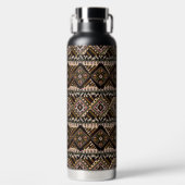 Bouteille D'eau Tissu Brown foncé et noir de boue inspiré (Avant)