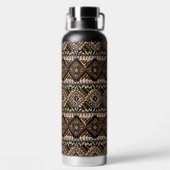 Bouteille D'eau Tissu Brown foncé et noir de boue inspiré (Plage)