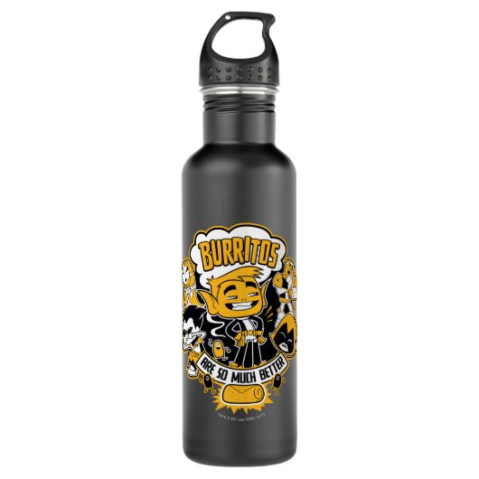 Bouteille D'eau Titans Ados, partez ! | Beast Boy "Burritos Are Be (Devant)