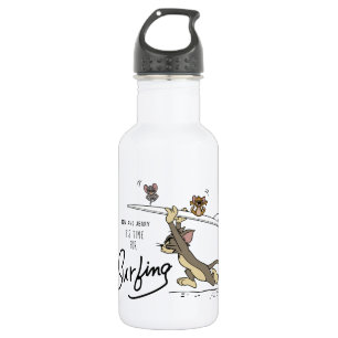 Bouteille D'eau Tom & Jerry "Il est temps de surfer"