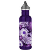 Bouteille D'eau Tomber dans l'amour Fleurs Abstraites et Coeurs Fr (Gauche)