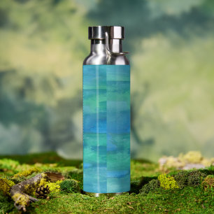 Bouteille D'eau Tons bleu et vert de la Terre