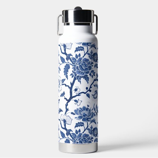 Bouteille D'eau Tons Chinoiserie bleu (Salle de sport)