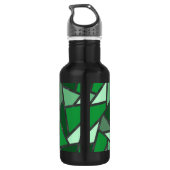 Bouteille D'eau Tons de motif en vitrail vert (Dos)