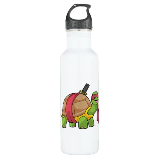 Bouteille D'eau Tortue aux arts martiaux avec épée (Devant)