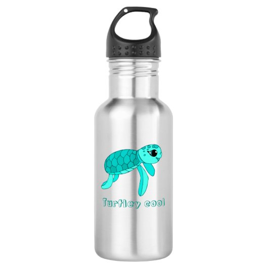 Bouteille D'eau Tortue de mer cool Turtley (Devant)