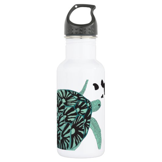 Bouteille D'eau Tortue de mer verte d'Hawaï et îles d'Hawaï (Devant)